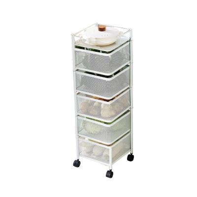 China Best Selling Modern Viable Fruit and Vegetable Storage Square Rack with Wheels for sale