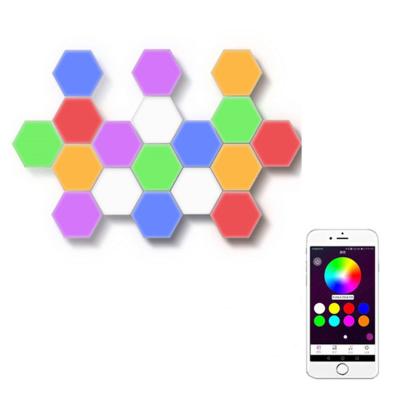 China Modern Drop Shipping Smart App Wifi Music Timing Control Smart Hexagon-Quantum LED Lights for sale