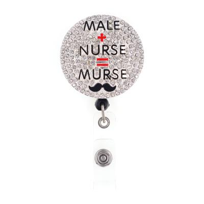 China Fashion Retractable Pull Reel Badge Nurse Murse For Jewelry Accessories Gift Male Hospital Badge Holder for sale