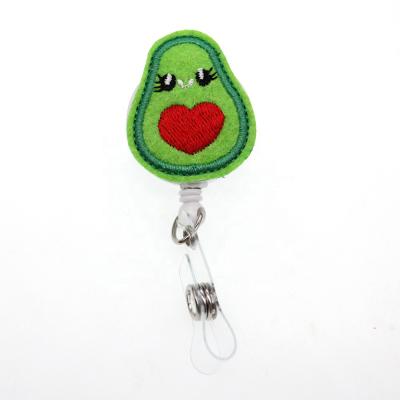 China Fashion Free Shipping Fashion Green Lawyer ID Badge Holder Felt Medical Retractable Badge Holder For School / Hospical / Office for sale