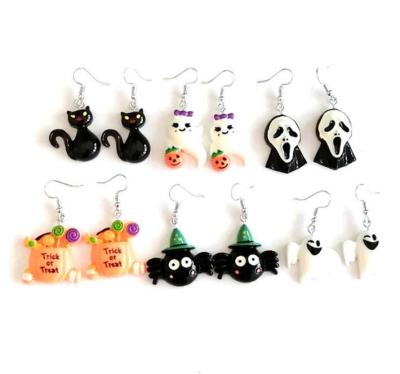 China Environmentally Friendly Funny Party Halloween Dangle Earrings With Ghosts For Women for sale