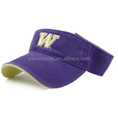 China 2018 good quality custom embroidery sun visor promotion cotton sun visor for sale