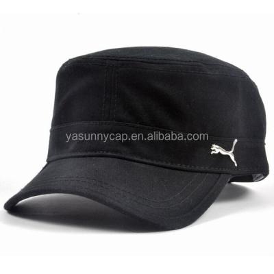 China Flat Top Hot Sale Custom Logo Cap Military Hats For Sale for sale