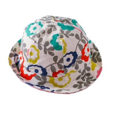 China Beautiful high quality custom floral cute bucket hats for baby for sale