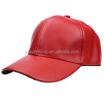 China breathable & Fashionable design high quality custom made leather baseball cap waterproof for sale