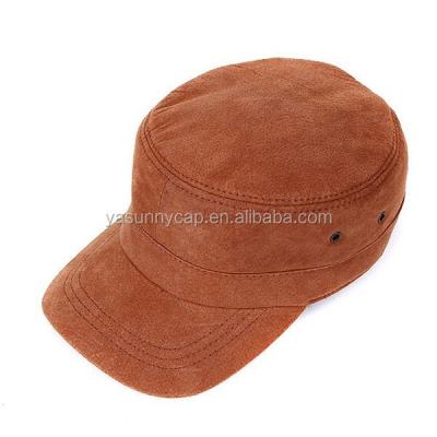 China Fashionable design stype good quality custom made genuine leather military hats for sale for sale