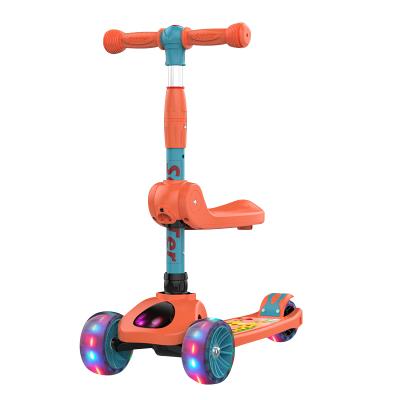 China 2-8 Child Seat Scooter Three Wheel Instant Lift Pedal Three In One Ride Toy Scooter for sale