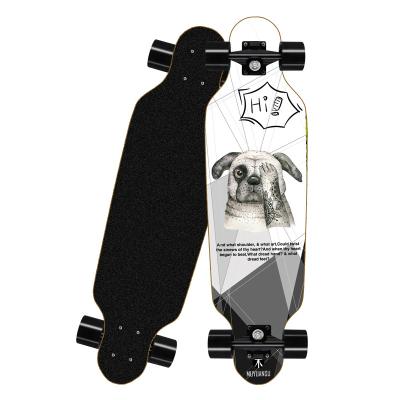 China Youth Wholesale OEM Manufacturer Custom Blank Skateboard Maple Dancing Longboard Skateboard for sale