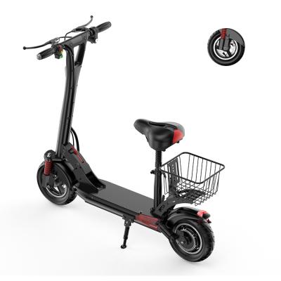 China Unisex Long Range 3 Speed ​​Modes Dual Disc Brake 350W 45km/h Motor Folding Adult Electric Scooters With Seat for sale