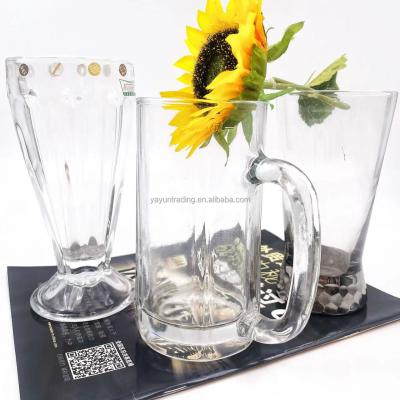 China Shiny Custom Logo Drink Glass Mugs Beer Stoneware Wheat Beer Mugs for sale