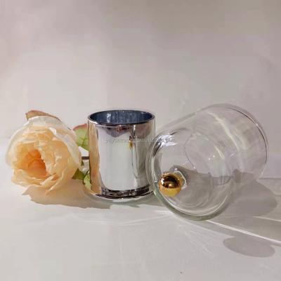 China Eco-friendly Recyclable Design Golden Bell Peculiar Candle Holders Hood And Silver Color Glass for sale