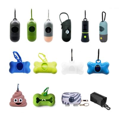 China Various Sustainable Waste Dog Poop Bag Dispenser LED Flashlight Dispenser for sale