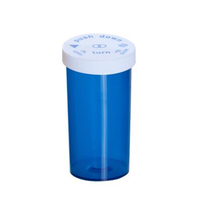 China Medical Medicine Blue Cap Child Safety Pill Plastic Bottle 30dr 120ml for sale