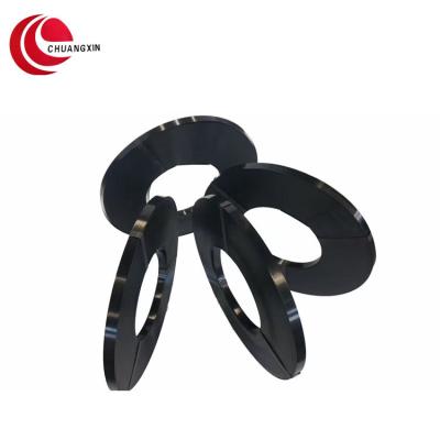 China 19x0.6mm Black Painted Wrapping Waxed Steel Strapping Band for sale