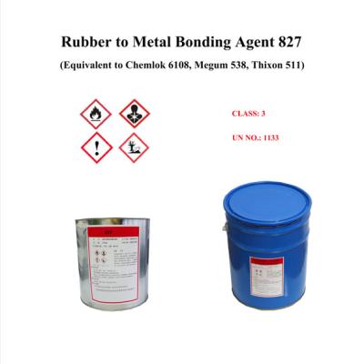 China Rubber To Metal Bonding Adhesive 827 Black liquid for sale