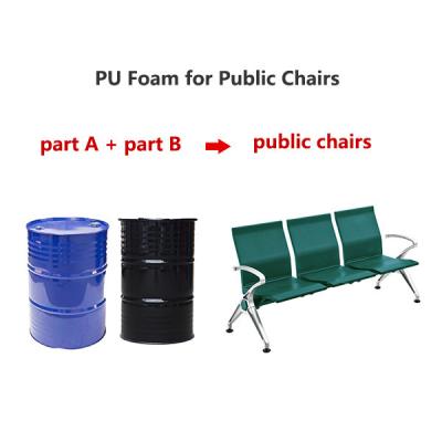 China PU Foam For Public Chairs Public Seats Materials Blend Polyol Isocyanate for sale