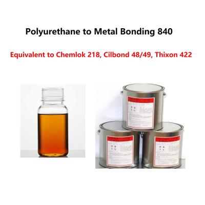 China Polyurethane to Metal Bonding 840 One Coat Surface Treatment Equivalent to Chemlok 218 Cilbond 48/49 Thixon 422 for sale