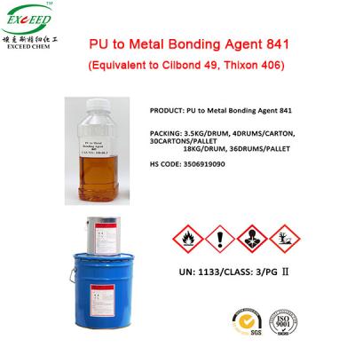 China 841 Polyurethane To Metal Bonding Adhesive Replacement Of Cilbond 49 Thixon 406 for sale