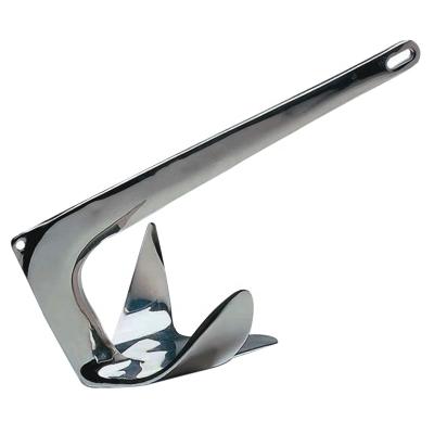 China Offshore Boat Customized Stainless Steel Bruce / Claw Boat Anchor For Marine Hardware for sale