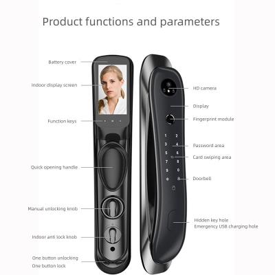 China V18 full-automatic 3D face recognition semiconductor fingerprint smart lock V18 for sale