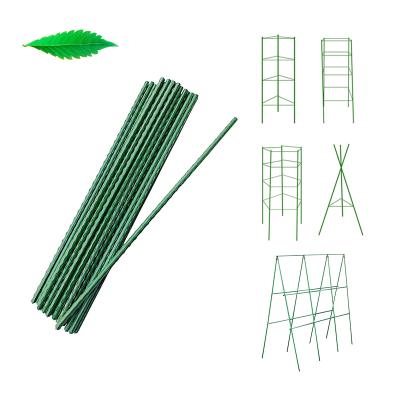 China Light weight 11mm pe coated garden stakes plant stake metal garden support plant support ring for sale