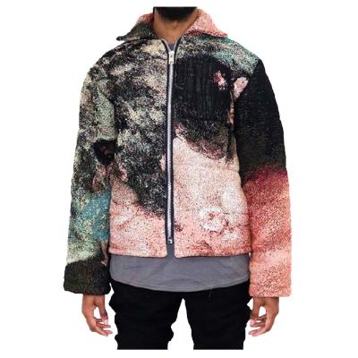 China Polyester QUICK DRY Mens High Street Custom Maker Jacquard Oversized Jackets for sale