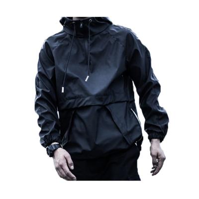 China Custom QUICK DRY black couple tops mens outdoor sports anorak jacket leather waterproof hooded bomber jackets for sale