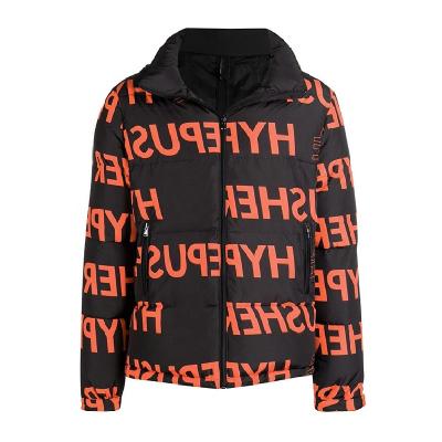 China Manufacturer OEM Fashion Custom Men Breathable New All Over Print Down Stripper Jacket Winter Warm Hooded Jackets For Man for sale