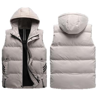 China Fashion Custom Winter Anti-wrinkle OEM Hooded Sleeveless Winter Outwear Jackets Mens Stripper Vest for sale