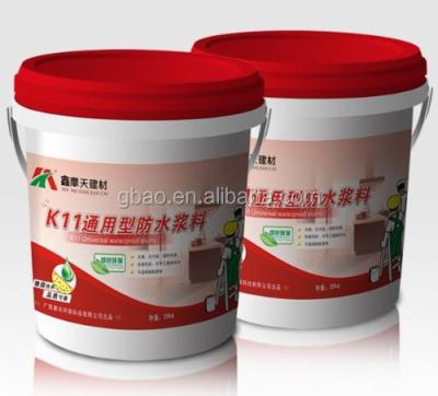 China Hot Sale Plastic Wooden Glass Oil Bucket With Customized Design Heat Transfer Label for sale