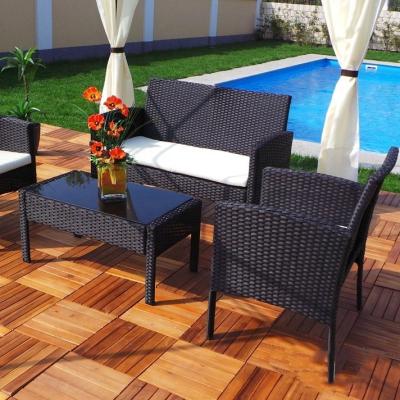 China Garden set four sets of pe rattan outdoor simple atmospheric chair for sale