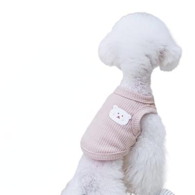 China Teddy Bichon Summer New Pet Clothes Pullover Dog Clothes T Shirt Thin Breathable T-shirt Concise Small And Medium Dogs Apparel for sale