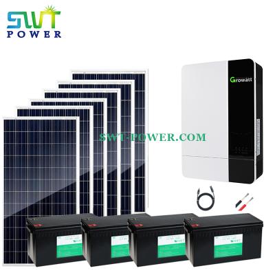 China Work With And Without Battery Growatt SPF 5000ES 5KW Home Solar Power System Off Grid With Lithium Battery for sale