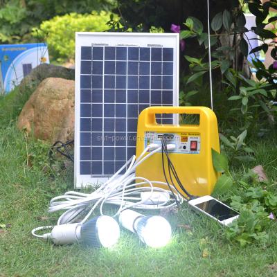 China Portable DC Solar Power System SG1210W Solar Powered Lighting System Solar USB Port Outdoor Use for sale