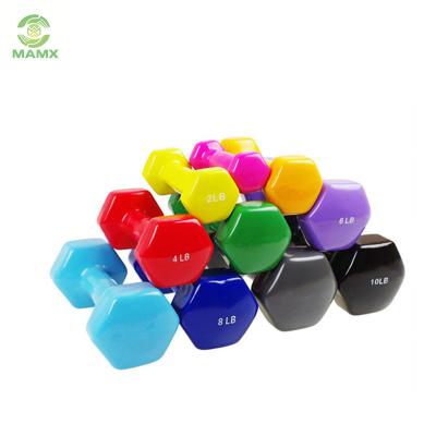 China Anti-Slip Innovative Products Custom Women's Gym Colorful Dumbbells Hex Dumbbell Set for sale