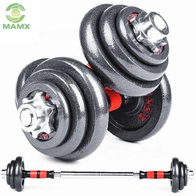 China Adjustable Dumbbell Set Bodybuilding Training Adjustable Black Painted Black Cast Iron 30Kg Dumbbell for sale