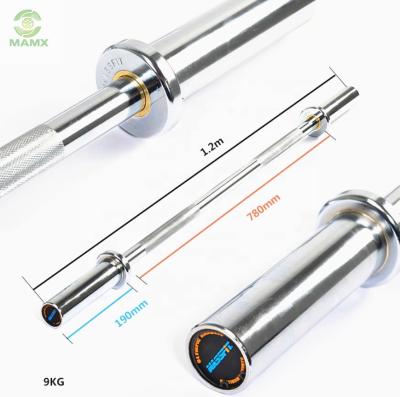 China Commercial Use China Outdoor Straight Chrome Short Curl Powerlifting Barbell Bar for sale