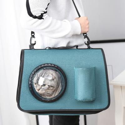 China Cat Dog Pet Bag Luggage Outdoor Breathable Pet Capsule Foldable Travel Carrier for sale