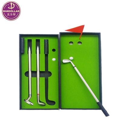 China Novelty Novelty Spike Golf Mini Clubs Spike Pen Set with Balls Score Stationery Decorations for sale