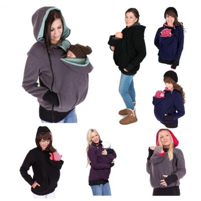 China Sustainable Multifunctional Mom Fleece Kangaroo Pocket Hoodie for sale