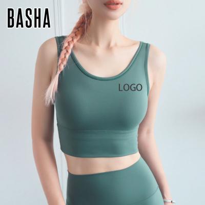 China BASHAsports Beauty Back Bra Shock Absorption Gathering Fitness Underwear New Fashion Breathable V Sports Bra Vest for sale