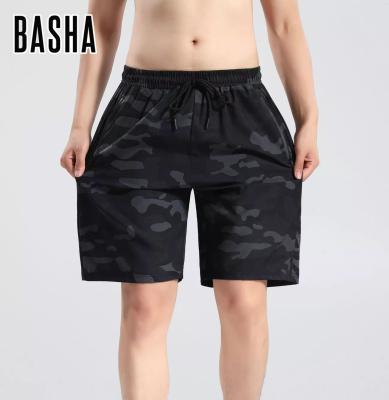 China BASHAsports Breathable Plus Size Men Sports Wear Fitness Shorts Quick-Drying Camouflage Running Shorts for sale