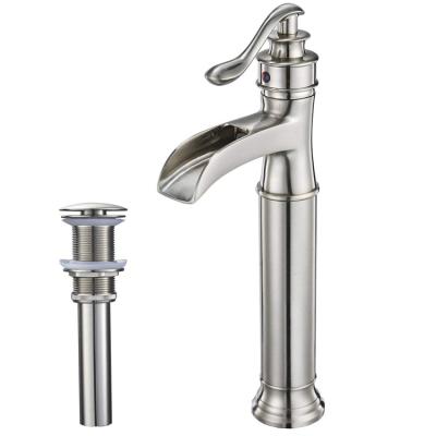 China BWE Cupc Modern Contemporary Simple Large Single Handle Vessel Nickel Bathroom Faucet Basin Mixer Tap for sale