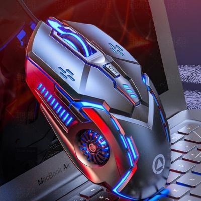 China Mini New Arrival G5 Silent USB Wired Mechanical Six-Button Gaming 6D Colorful Glowing Mouse for sale