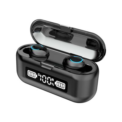 China 5.0 hot selling waterproof BT earphone wireless phone earphone BT earphone fingerprint F9-43 tws V5.0 earbuds radio charging case for mobile phone for sale