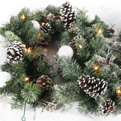 China Durable PVC+PINE NEEDLE WITH ORNAMENTS CHRISTMAS GARLAND for sale