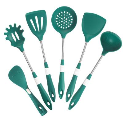 China Viable Set Non-stick Special Spoon Household Kitchenware Shovel Pan Shovel Silica Gel Heat Resistant Sieve for sale