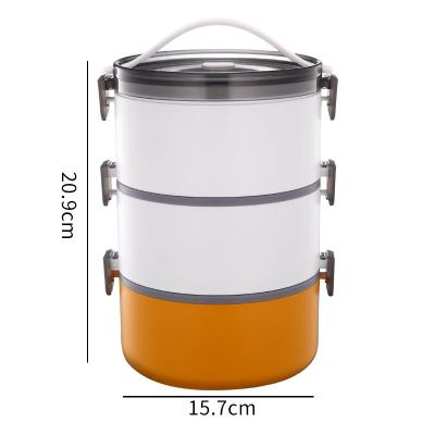 China New Bestselling Stocked Bento Box Stainless Steel Kids Lunch Food Container 700ML 1400ML 2000ML for sale