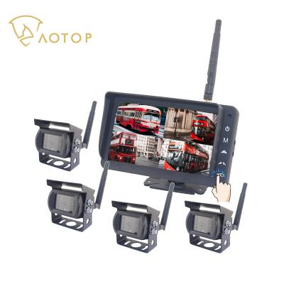 China Commercial Rear Touch Button Truck System View Bracket RV Wireless Backup Camera Semi Best for RV Box Truck and Travel Trailer Bus for sale