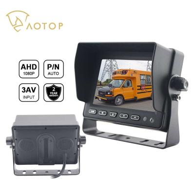 China RGB 5 Inch AHD Signal View Monitor 3 Ways Rear Camera Car Blind Spot Security HD PAL NTSC TV Surveillance System For School Bus VAN RV for sale